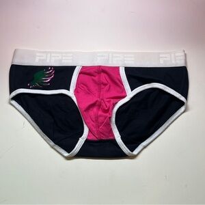 Men's Black and Pink Briefs